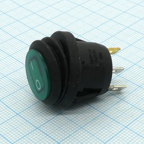 DS WR-3107 3P влагозащ. зел, 2 полож. 2+1конт(4.8) 250V/6A AC влагозащита