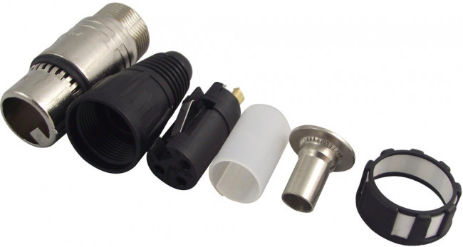 NC3FXCC, XLR Connectors 3C FEMALE NICKEL RF-protected