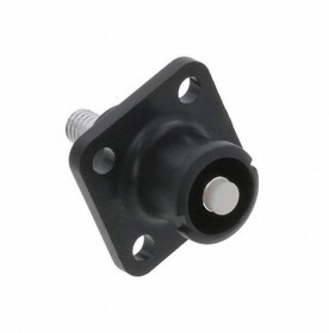 SLPIRATPNB1, Heavy Duty Power Connectors SURLOK PLUS, INLINE RECEPTACLE, 5.7MM, THREADED POST, PANEL MOUNT W/ FLANGE, NON-SEALED, BLACK, 180 SLPIRATPNB1, Heavy Duty Power Connectors SURLOK PLUS, INLINE RECEPTACLE, 5.7MM, THREADED POST, PANEL MOUNT W/ FLANGE, NON-SEALED, BLACK, 180