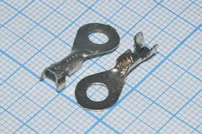 Клемма"O" d 4,1, 0,5-0,75S, латунь луженая; №9155 A клемма"O" d 4,1\\S0,5~0,75\лат луж\\\\