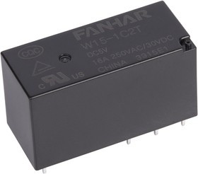 W15-1C2T-DC5V, Реле 1пер. 5VDC 10A/250VAC