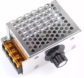 SCR регулятор напряжения (диммер) переменного тока 220 В, 4000 Вт со встроенным потенциометром SCR регулятор напряжения (диммер) переменного тока 220 В, 4000 Вт со встроенным потенциометром