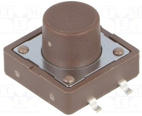DTSM-25N-V-B, Tactile Switches 12SQ 160gf BROWN SMT