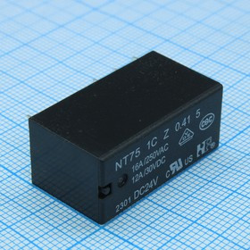 NT75-2CZ0.41 5 8 DC24V, Реле силовое, Конфиг: 2C, Uкатушки: 24 В, DC, Мощность катушки (max): 400 мВт, контакты: 8 А, UDC: 30 В