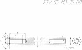 PSV S5-M3-35-00 Стойка для печатных плат, латунь ( аналог PCHSS-35, H-L3500-0600-5-03-X) PSV S5-M3-35-00 Стойка для печатных плат, латунь ( аналог PCHSS-35, H-L3500-0600-5-03-X)