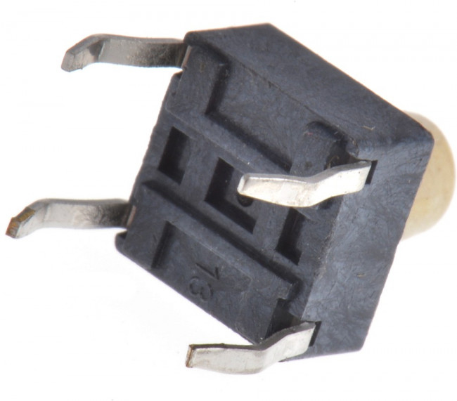 430156070726, White Tactile Switch, SPST 50 mA @ 12 V dc 3.6mm Through Hole