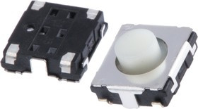 EVQQ2W03W, White Push Plate Tactile Switch, SPST 20 mA 3.1mm