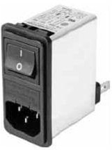 FN284B-1-06, AC Power Entry Modules IEC Inlet Filter Switch & Dual Fuse 250VAC, 1A,  5uA, Flange Mounting Left/Right FN284B-1-06, AC Power Entry Modules IEC Inlet Filter Switch & Dual Fuse 250VAC, 1A,  5uA, Flange Mounting Left/Right