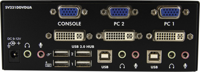 SV231DDVDUA, 2 Port Dual Monitor USB DVI, VGA KVM Switch, 3.5 mm Stereo 1920 x 1200 Maximum Resolution SV231DDVDUA, 2 Port Dual Monitor USB DVI, VGA KVM Switch, 3.5 mm Stereo 1920 x 1200 Maximum Resolution