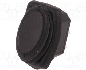 R13278A802, ROCKER; SPST; Pos: 2; ON-OFF; 10A/250VAC; black; IP65; none; 50m?