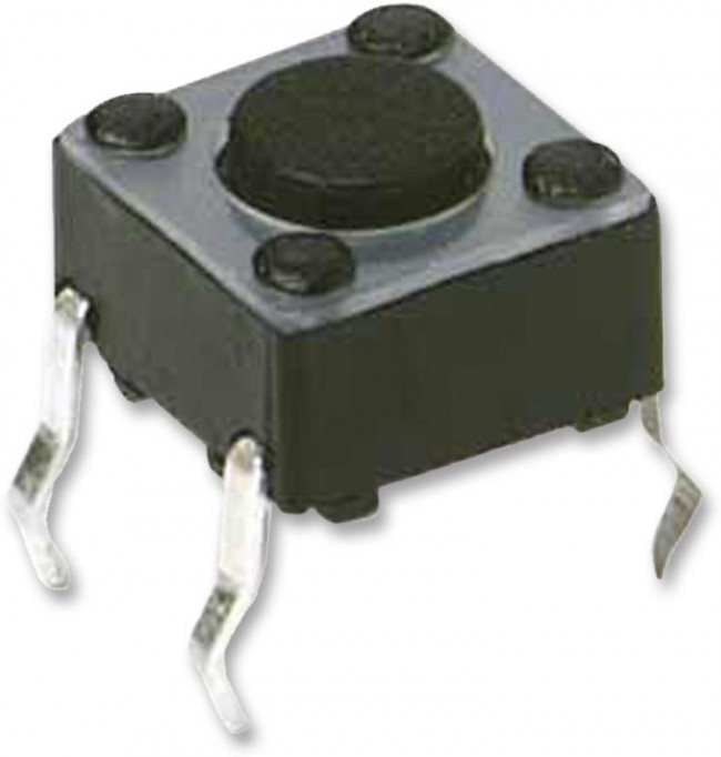 PTS645SL502 LFS, IP40 Black Button Tactile Switch, SPST 50 mA 3.5 (Dia.)mm Through Hole