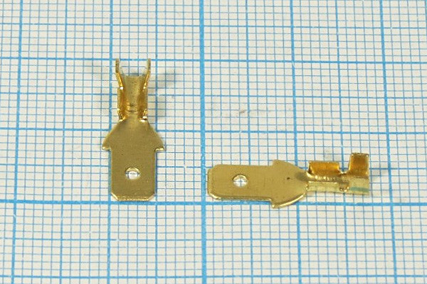 Наконечник ножевой короткий; №743 клемма штек 4,8x0,5x 6\\1-1,5S\лат\ [DJ616-4,8*0,5B]