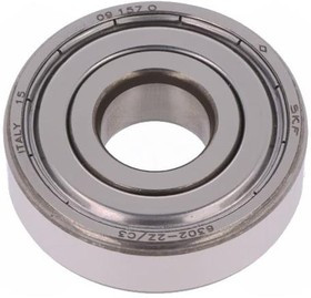 6302-2Z/C3 Single Row Deep Groove Ball Bearing- Both Sides Shielded 15mm I.D, 42mm O.D