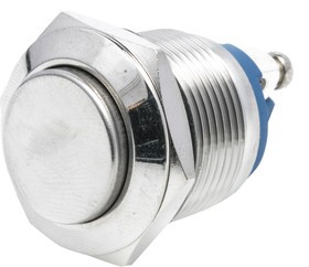 R19FRSSTAG, Push Button Switch, Momentary, Panel Mount, 19.2mm Cutout, SPST, 48 V dc, 250V ac, IP65