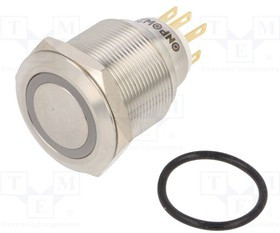 LAS1GQ25-11ZEY12VS, Переключатель: антивандальный, Пол: 2, SPDT, 3A/220ВAC, 5A/24ВDC