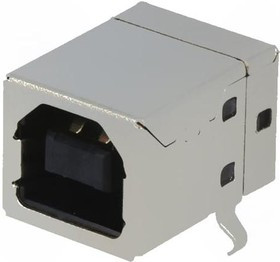 TUEB4F2D0B, Гнездо; USB B; THT; угловой 90°; USB 2.0; позолота TUEB4F2D0B, Гнездо; USB B; THT; угловой 90°; USB 2.0; позолота