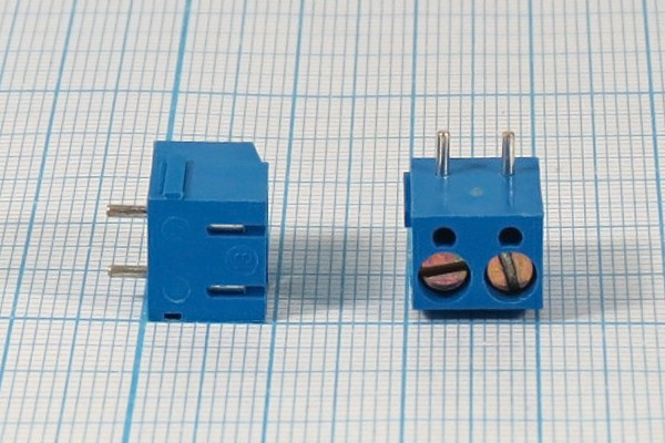 Клеммник наборный, 2 контакта, шаг 5, на плату угловой, 310-021-12; №599 клеммн наборный \\2P5 \плат угл\\ 310-021-12