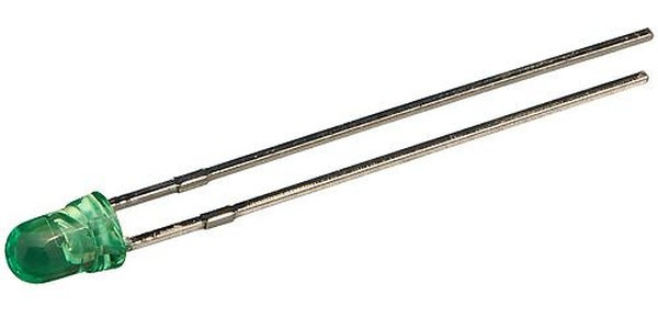 L-1344GT, Светодиод 3мм/зеленый/565нм/ 20-80мкд/прозрачный зеленый корпус/50°