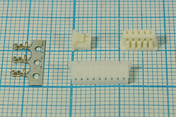 Разъем питания A125 розетка , контакты 1x 7, шаг P1.25, монтаж на кабель, A125-07F