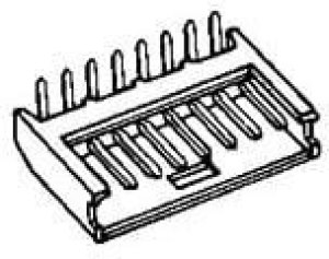 280380-1, Conn Wire to Board HDR 8 POS 2.54mm Solder RA Thru-Hole Box
