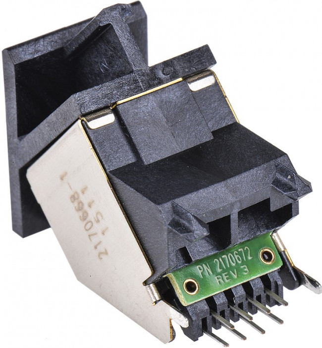 2170668-1, 2170668 Series Female RJ45 Connector, Through Hole, Cat6 2170668-1, 2170668 Series Female RJ45 Connector, Through Hole, Cat6