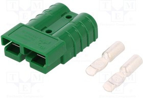 6331G10, Вилка, провод-провод, SB50, "папа" / "мама", PIN: 2, на провод