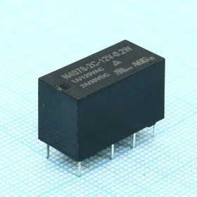 JRC-19F-2C-12VDC-0.2, (4078-2C-12VDC-0.2), Сигнальное реле 2А две контактных группы-два направления катушка 12В 0.2Вт