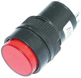 FL1P-16NJ-1-R110V, LED RED 16MM NUT 110VAC/DC STK 99AC2583