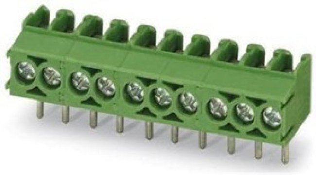PCB terminal, 14 pole, pitch 3.5 mm, AWG 26-16, 17.5 A, screw connection, green, 1984882 PCB terminal, 14 pole, pitch 3.5 mm, AWG 26-16, 17.5 A, screw connection, green, 1984882