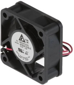AFB0412VB-A, DC Fans DC Tubeaxial Fan, 40x15mm, 12VDC, Ball Bearing, Lead Wires, Locked Rotor Sensor