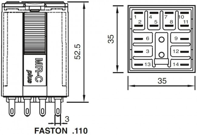 Промежуточное реле C4-A40BX/UC48V PN118676 Промежуточное реле C4-A40BX/UC48V PN118676