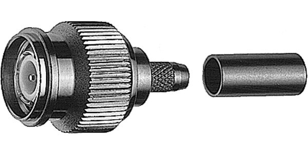 J01010A2255, Вилка, TNC, "папа", прямой, 50Ом, B9907, KX15, LMR195, RG58C/U, обжим
