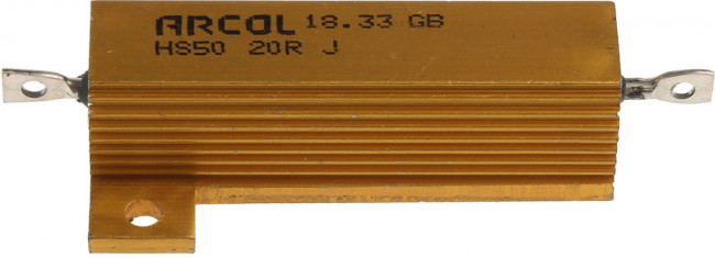 HS50 20R J, Wirewound Resistor 50W, 20Ohm, 5%