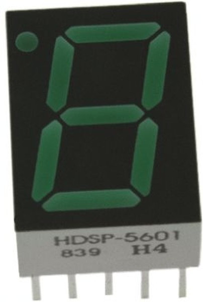 HDSP-5601-GH000, Индикатор светодиодный зеленый 7-сегментный, HDSP-5601