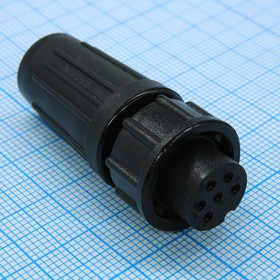 PY07-6T, Кабельная розетка, 6 контактов / PY07-6T