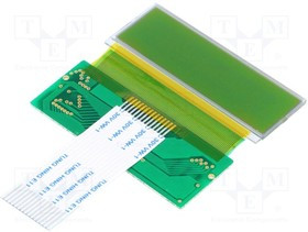 DEM 16221 SYH (FFCF/TR)/V, Дисплей ЖКД, алфавитно-цифровой, STN Positive, 16x2, Знак 3,8мм