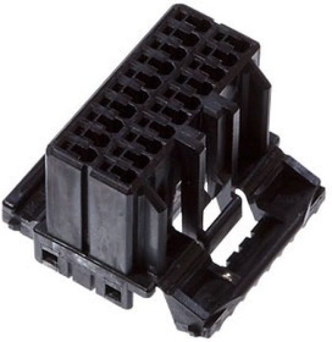 174910-2, Разъем, Wire-to-Wire, 20 Position, .098 in [2.5 mm] Centerline, Black