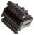 174910-2, Разъем, Wire-to-Wire, 20 Position, .098 in [2.5 mm] Centerline, Black