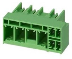 1717119, PCB Hybrid Header, Right Angle, Contacts - 7, Rows - 1