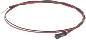 558-0701-027F, LED Panel Mount Indicators Red panel mount 14in lead, PVC Free