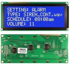 NHD-0420E2Z-NSW-BBW, LCD Character Display Modules &amp; Accessories STN- BLUE Transm 146.0 x 62.5