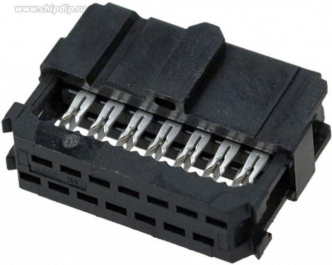 1658621-2, Вилка, IDC, "мама", PIN 14, IDC, на шлейф, 1,27мм, позолота