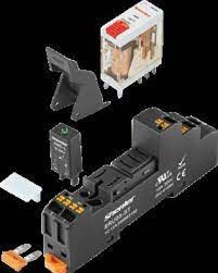 Цоколь SRT08-ES+SR20L, 10A(300V), с фиксатором, винтовой зажим, черный, на рейку DIN35/панель, для R