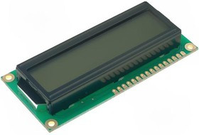 RC1602B-FHW-CSV, Дисплей: LCD, алфавитно-цифровой, FSTN Positive, 16x2, серый, LED