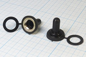 Колпачок изоляционный, 20,4xh24xМ12x0,75, резиновый/черный, WPC-02; №934 изол колп\20,4xh24xМ12x0,75\ резин/чер\WPC-02\