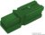 1327G5FP-BK, PLUG/RCPT HOUSING, 1POS, PC, GREEN