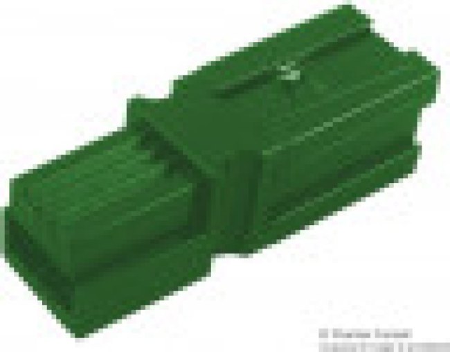 1327G5FP-BK, PLUG/RCPT HOUSING, 1POS, PC, GREEN