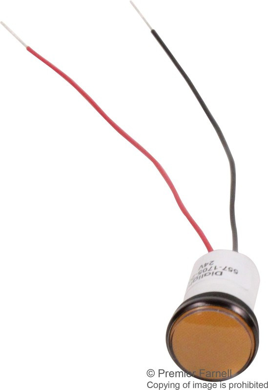 557-1705-203F, LED Panel Mount Indicators Yellow Diff 24V 557-1705-203F, LED Panel Mount Indicators Yellow Diff 24V