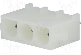 DME-03-S-S, Гнездо, провод-плата, "папа", 6,35мм, PIN: 3, Конф: 1x3, THT, прямой