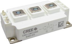 CAS120M12BM2, Trans MOSFET N-CH SiC 1.2KV 193A 7-Pin Box